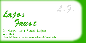 lajos faust business card